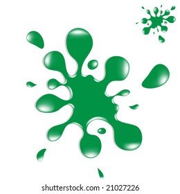 green ink splash