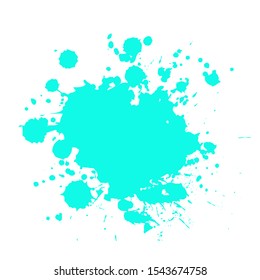 Green ink splashes. Grunge splatters. Abstract background. Grunge text banners