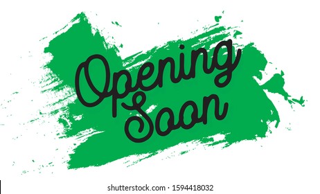 Green Ink Splatter 4K Resolution Opening Soon Banner Background