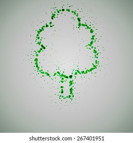 green ink splattered spots tree icon vector background