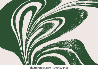 Green ink texture watercolor hand drawn Ebru, Turkish marbling art illustration, abstract background, aqua print. Stone or rock texture.