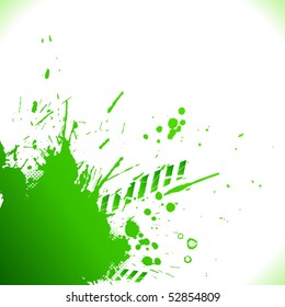 Green inky splash