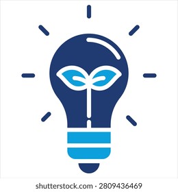 Green Innovation Flat Blue Icon Collection