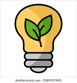 Green Innovation Icon Element For Design