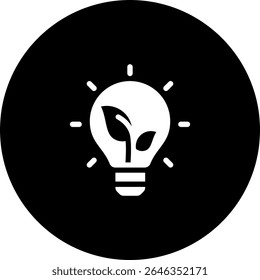 Green Innovation Icon Element For Design