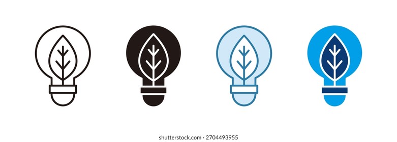 Grüne Innovation Symbol Set Multiple Style Collection