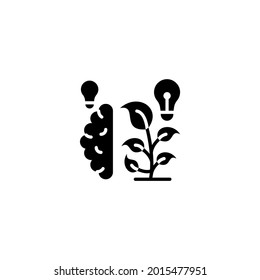 green innovation icon in vector. logotype