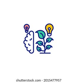 green innovation icon in vector. logotype