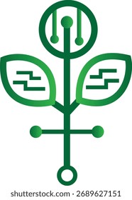Grün, innovativ, natürlich, modern, technisch.
