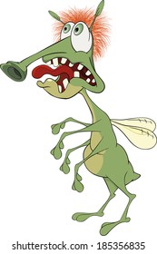 Grüner Insektenkartoon