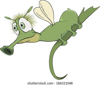 Green insect cartoon