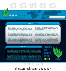 Green inspired web background with room to add your own text