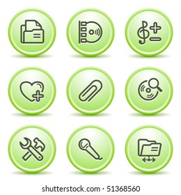 Green internet button 11