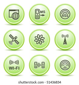 Green internet button 30