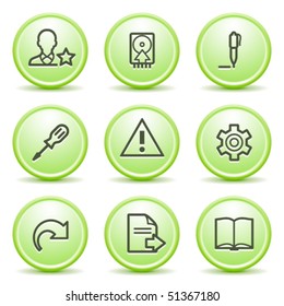 Green internet button 7