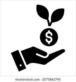 Green Investment Icon Element For Design
