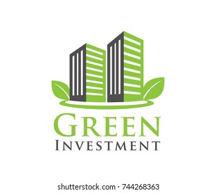 green investment property business concept logo