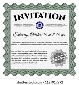 Green Invitation. Money design. Customizable, Easy to edit and change colors. Printer friendly. 