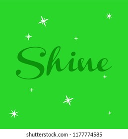 Green invitation template with sparkles and shine letter for events, invitation, new year, celebration.