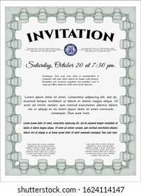 Green Invitation. Vector illustration. With quality background. Good design. 