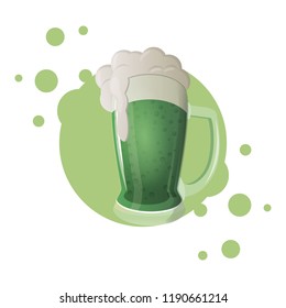 Green irish beer cup