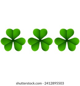 Green Irish Clover for St. Patricks Day. Vector illustration
