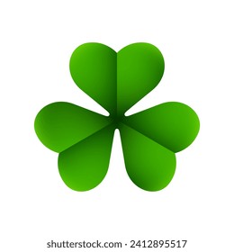 Green Irish Clover for St. Patricks Day. Vector illustration
