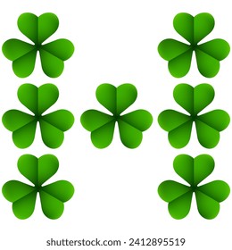 Green Irish Clover for St. Patricks Day. Vector illustration
