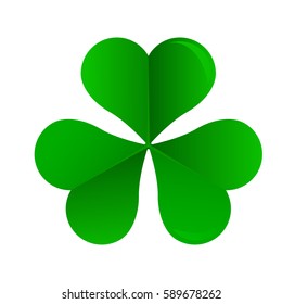Green Irish Clover for St. Patricks Day. Vector illustration