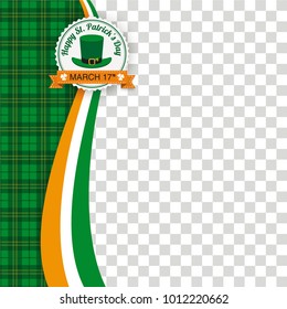 Green irish tartan background for St. Patrick's Day. Eps 10 vector file.