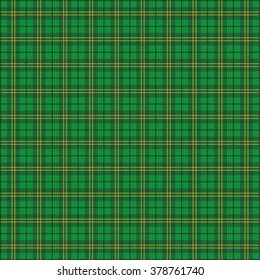 Green irish tartan fabric. Eps 10 vector file.