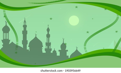 green islamic background for banner