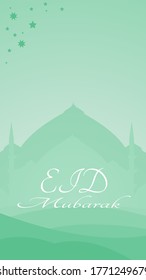 green islamic background vector illustration. islamic greeting cards.