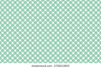 Green Islamic geometric seamless pattern with lattice design, inspired by Ramadan and Muslim decorative art.