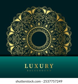 grün islamic luxus ornamental mandala poster design.islamic ornament hintergrund dekoration