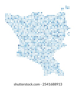 Green Island, Taiwan dot map. Digital style boundary shape. Green Island, Taiwan vector image. Blue circular dots. Beautiful vector illustration.