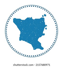 Green Island, Taiwan sticker. Travel rubber stamp with map shape, vector illustration. Can be used as insignia, logotype, label, sticker or badge of the Green Island, Taiwan.