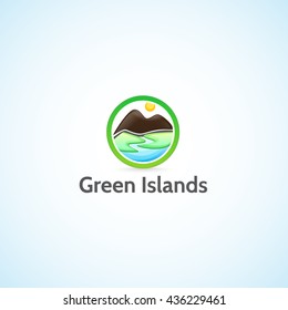 Green islands.