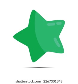 Green isolated star vector illustration