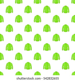 Green jacket pattern. Cartoon illustration of green jacket vector pattern for web