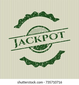Green Jackpot grunge stamp