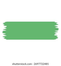 Grüne zackige Banner-Form für Design, Textur unregelmäßige grüne Pinselstrich-Form