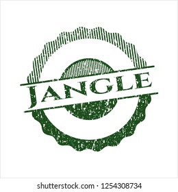 Green Jangle distressed rubber stamp