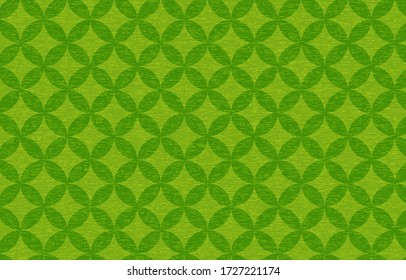 Green Japanese paper and Japanese pattern: Cloisonne