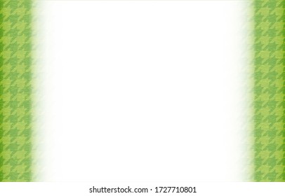 Green Japanese pattern frame: houndstooth check