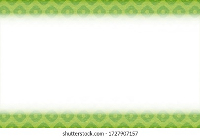 Marco de patrón japonés verde: Apertura de kanoko