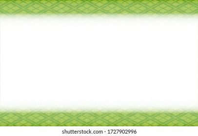 Green Japanese pattern frame: rhombus