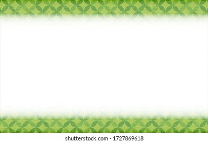 Green Japanese pattern frame: torn cloisonne