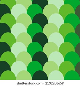 Green Japanese Wave Pattern background.