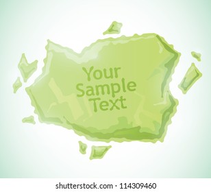green jelly speech bubble